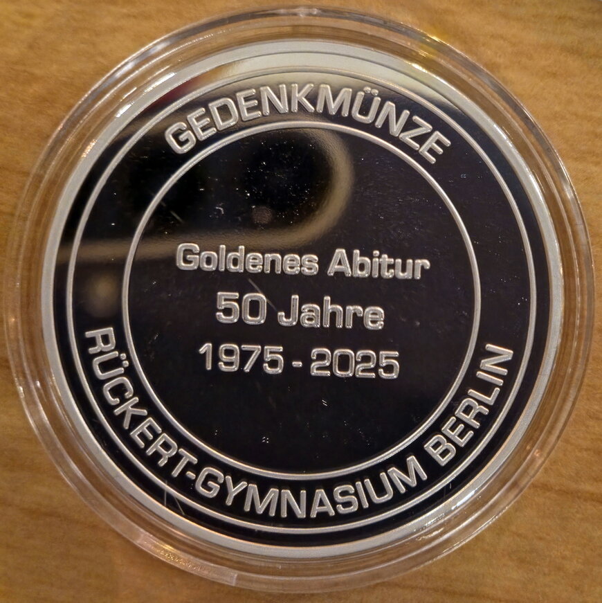 Goldenes Rückert Abitur Gendenkmünze